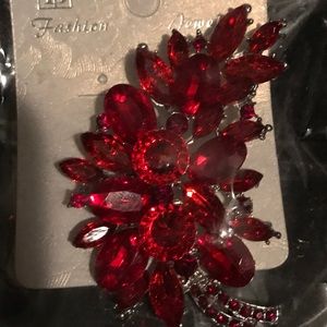 Red Brooch Pin